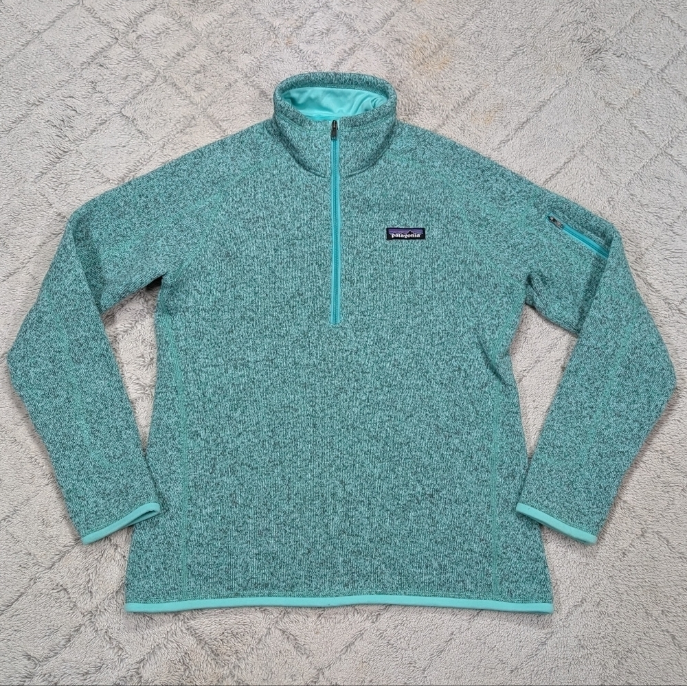 Patagonia Jacket Womens S Green Mint Better Sweater ¼ Zip Fleece Pullover Light